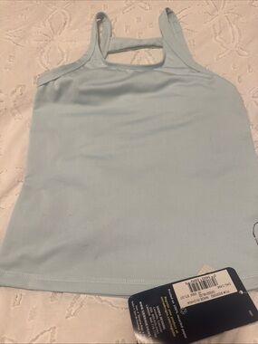 Women’s Light Blue Tank Top with Shelf Bra